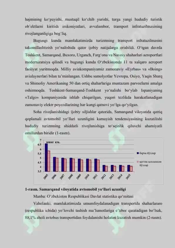 Mintaqaviy turizm resurslari infratuzilmalarini takomillashtirish yo’llari 7