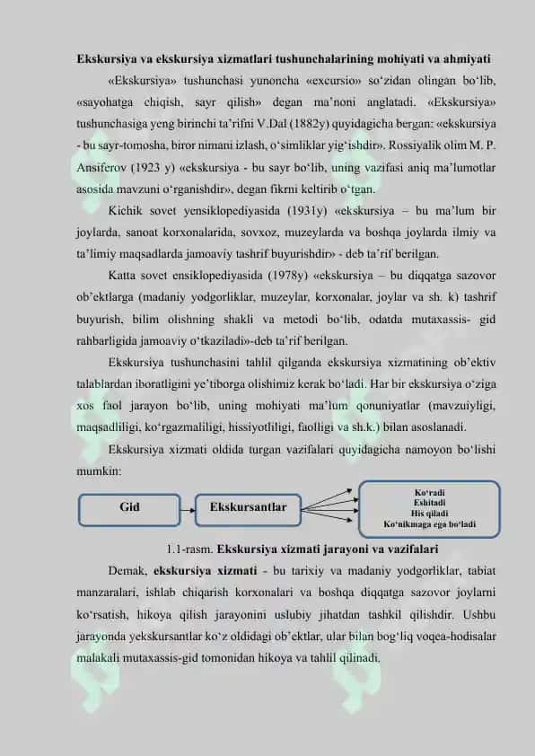 Mintaqaviy turizm resurslarini rivojlantirishda ekskursiya xizmatlaridan foydalanishni tashkil etish 2