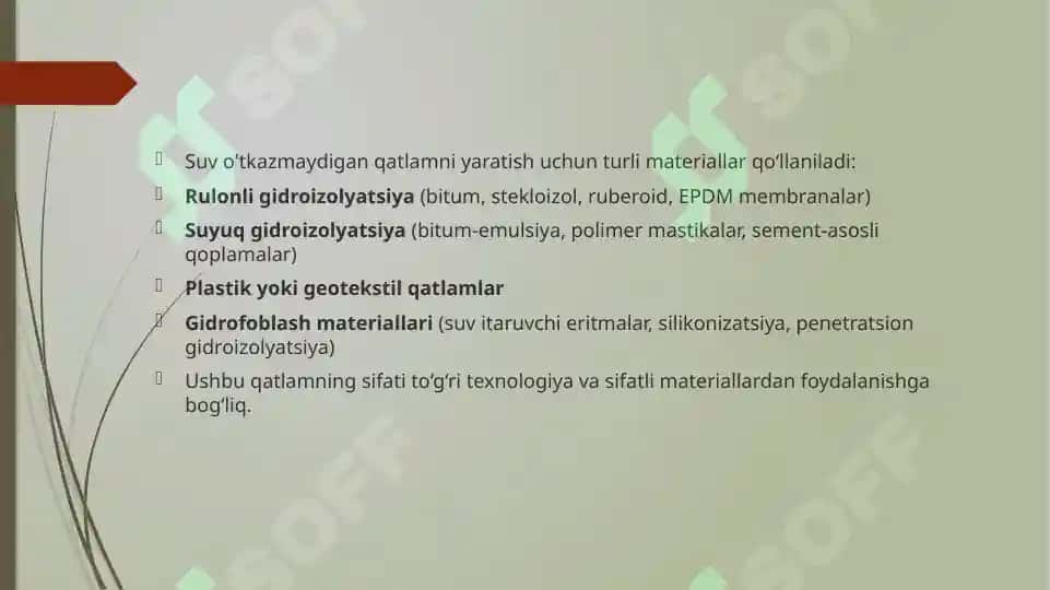 Suvo'tkazmaydigan vaqapillar to'suvi 3