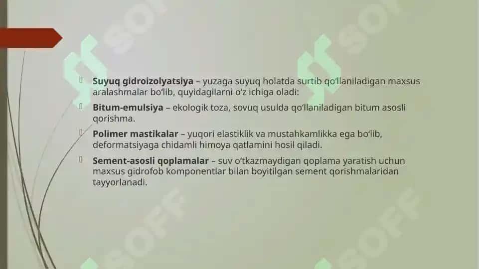 Suvo'tkazmaydigan vaqapillar to'suvi 7