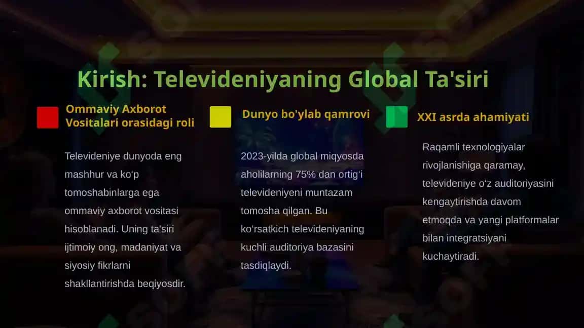 Televideniyaning media maydonidagi o'rni 2