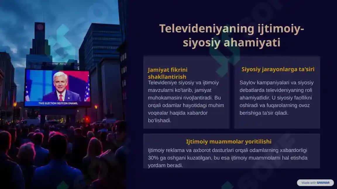 Televideniyaning media maydonidagi o'rni 4