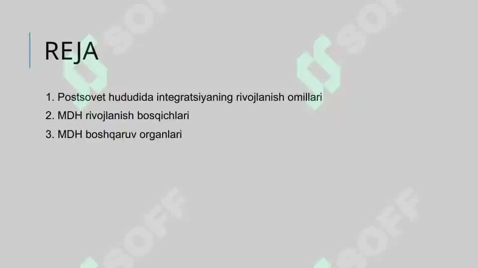 MDH mamlakatlarining iqtisodiy integratsiyadagi ishtiroki 2