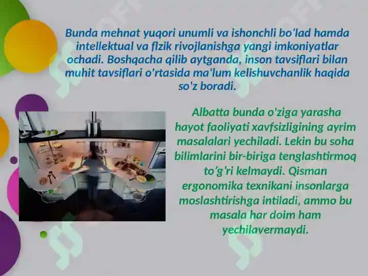 Ergonomika asoslari. Xavfsizlikni boshqarish 4