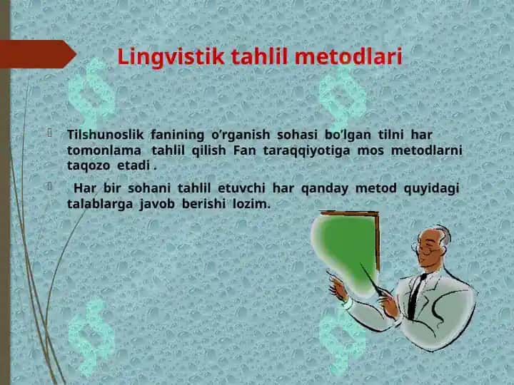 Lingvistik tahlil metodlari 2