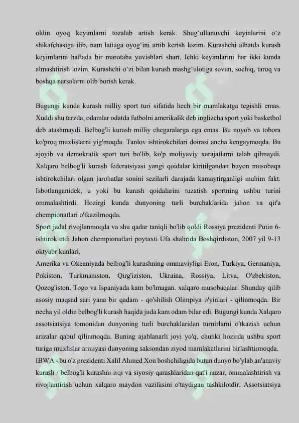 Belbog'li kurashning qoidalari va shikastlanishning oldini olish 3