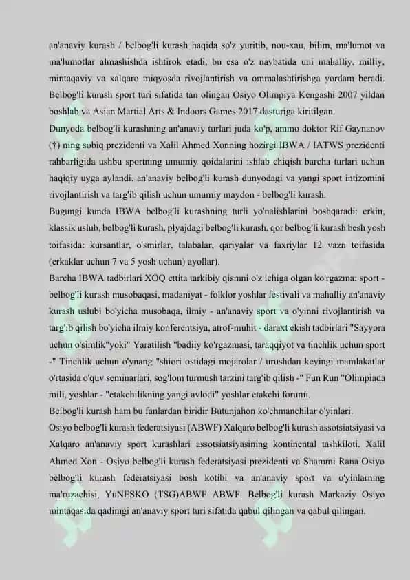 Belbog'li kurashning qoidalari va shikastlanishning oldini olish 4