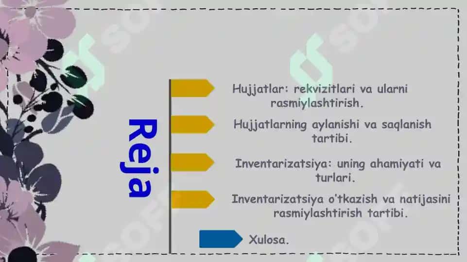 Hujjatlashtirish va inventarizatsiya.buxgalter 3