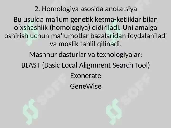 Genlarni anotatsiyalash usullari 6