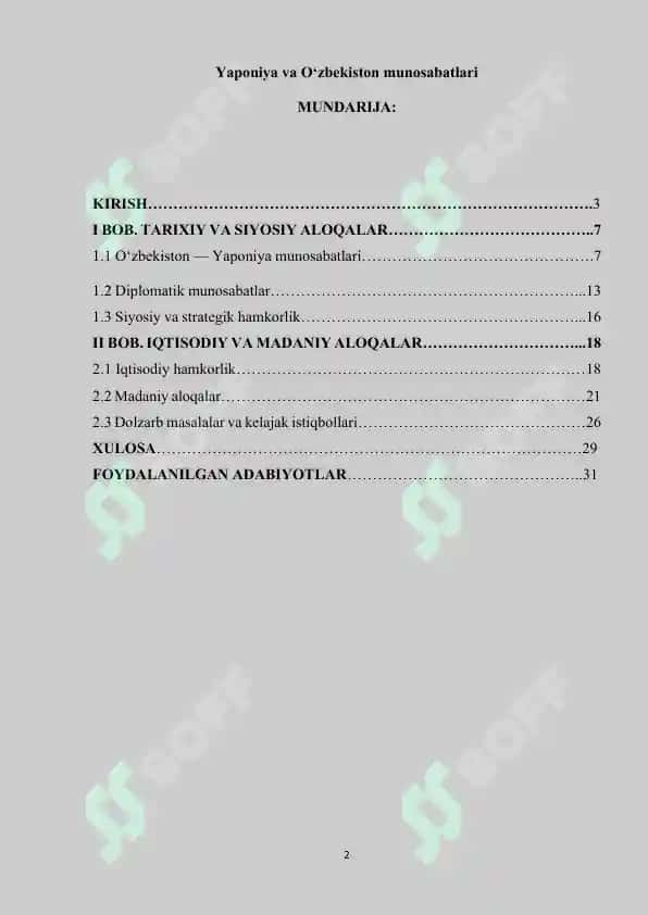 Yaponiya va Oʻzbekiston munosabatlari 2