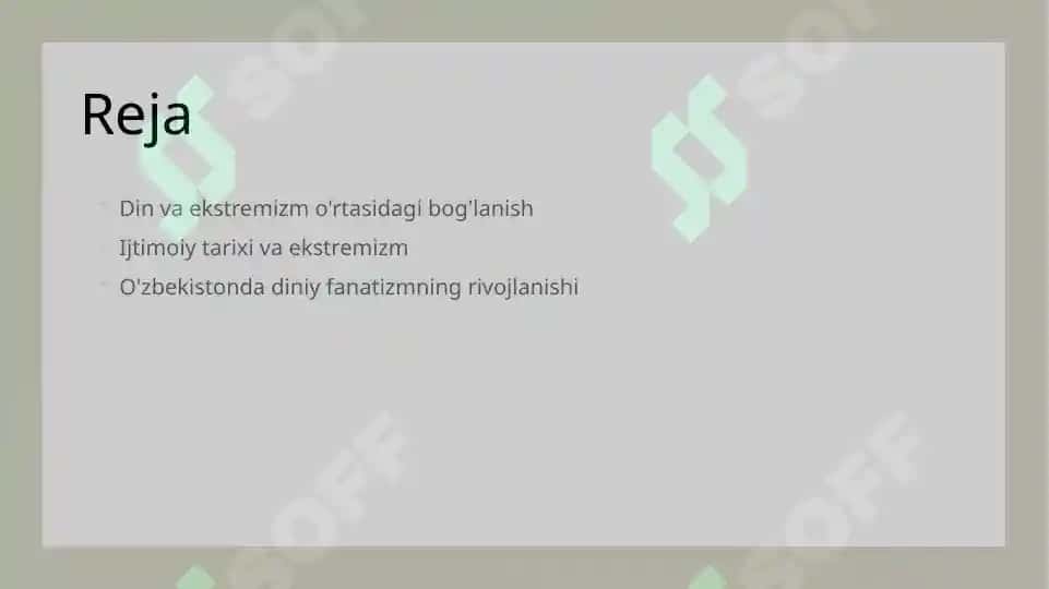 Diniy aqidaparastlik (fanatizm) eksterarizm paydo bolishining ijtimoiy -tarixiy zaminlari va rivojl 2