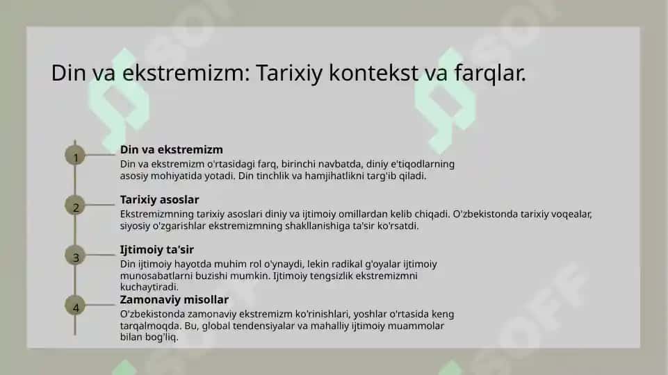 Diniy aqidaparastlik (fanatizm) eksterarizm paydo bolishining ijtimoiy -tarixiy zaminlari va rivojl 3