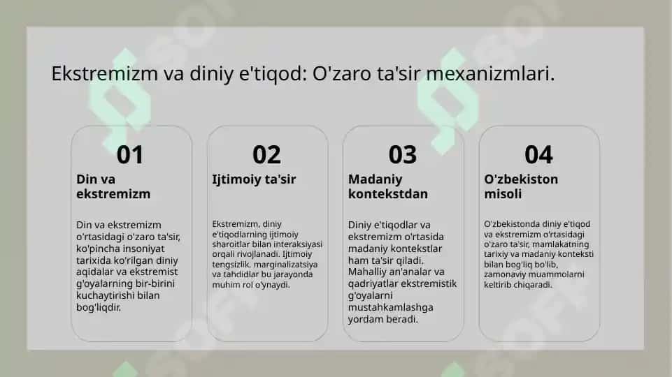Diniy aqidaparastlik (fanatizm) eksterarizm paydo bolishining ijtimoiy -tarixiy zaminlari va rivojl 5