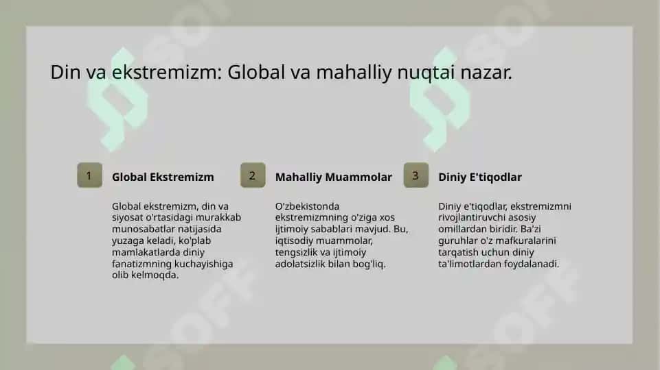 Diniy aqidaparastlik (fanatizm) eksterarizm paydo bolishining ijtimoiy -tarixiy zaminlari va rivojl 7