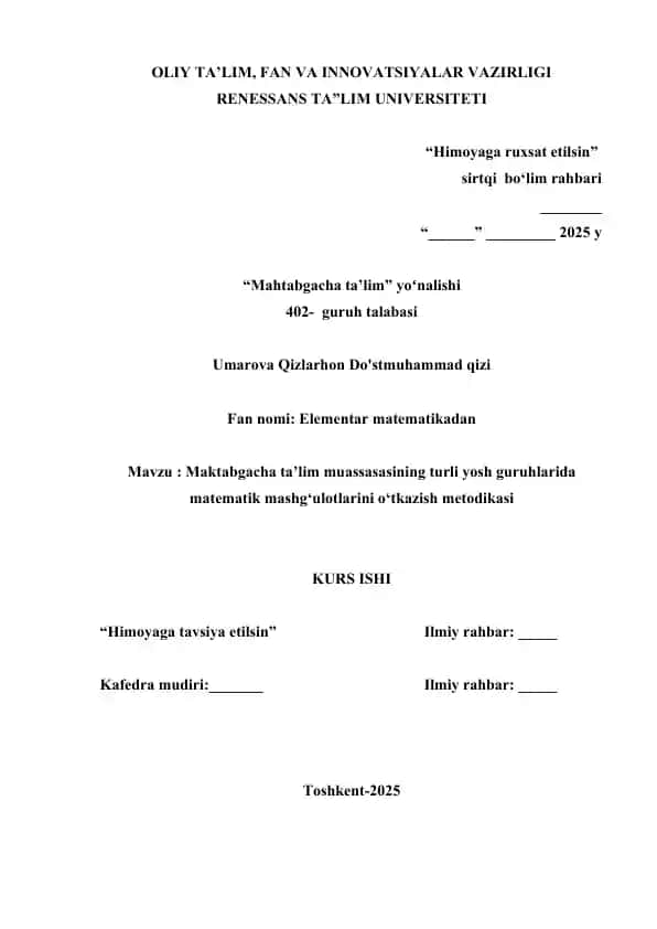 Elementar matematikadan 1