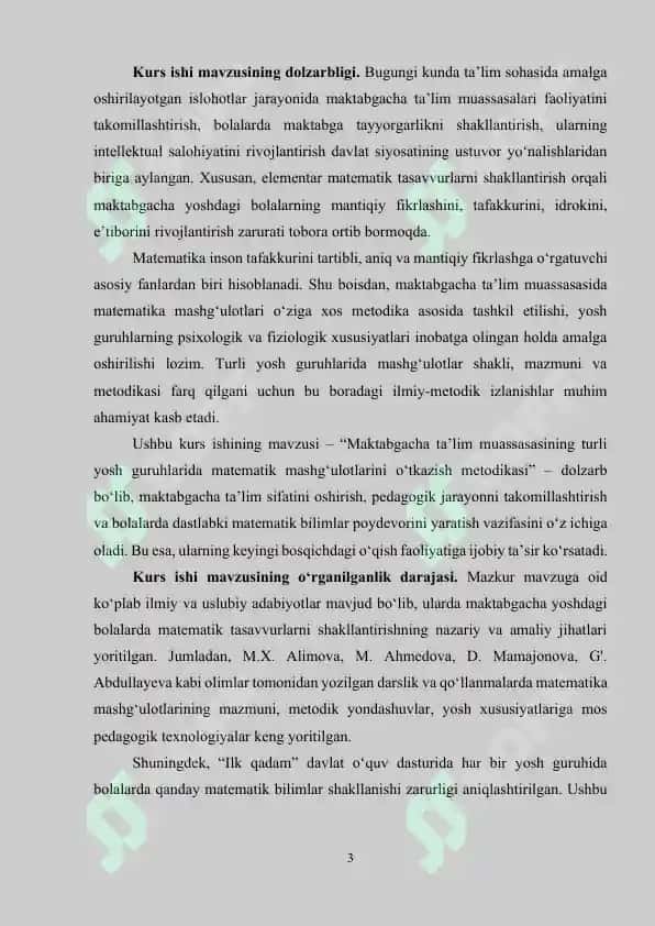 Elementar matematikadan 3