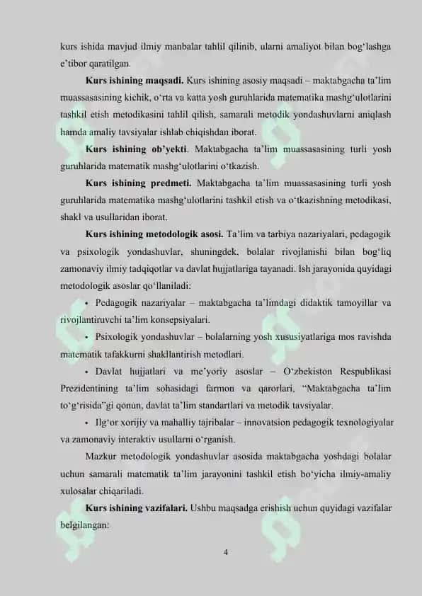 Elementar matematikadan 4