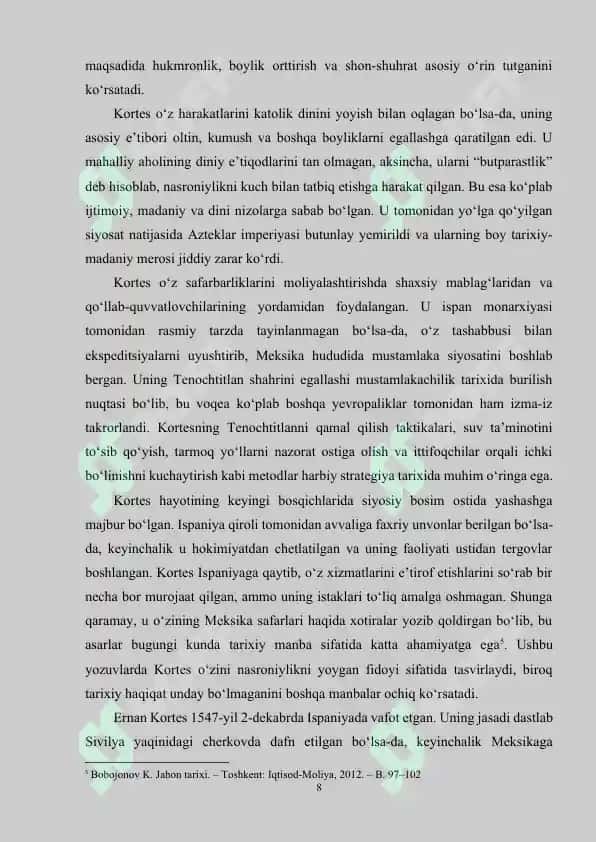Ernan Kortes va uning "Konkista" siyosati 8