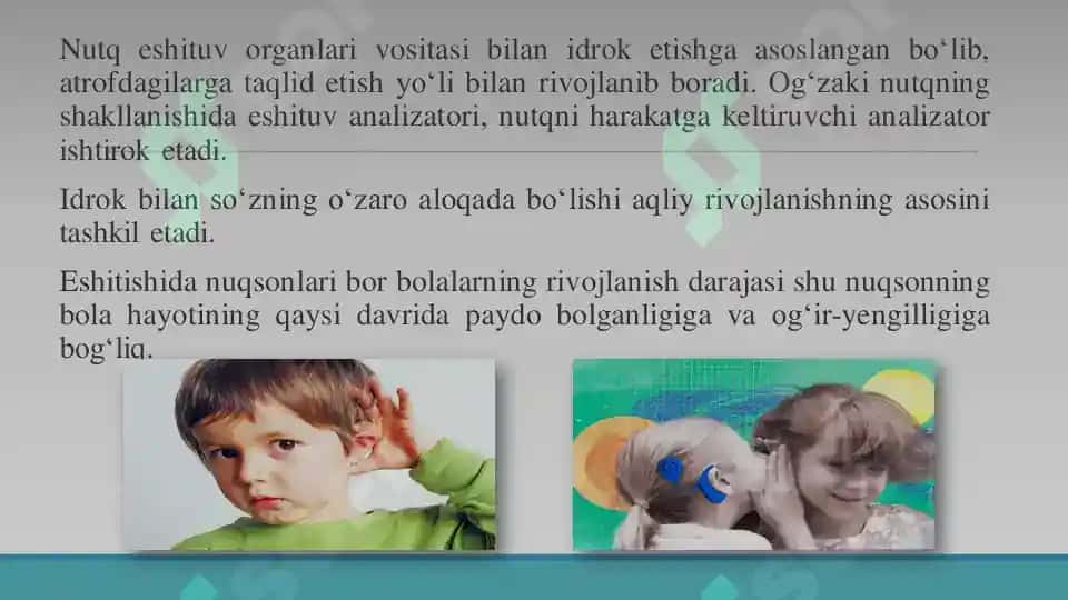 Surdopedagogika va Eshitishda Nuqsoni Bolalar 3