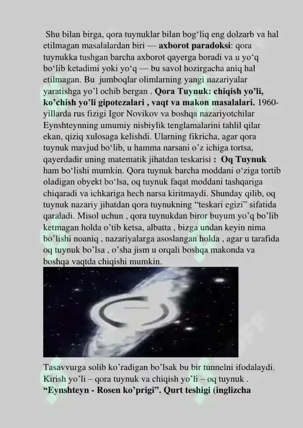 Ko'p o'qilgan ammo tubdan tushunilmagan Qora Tuynuk nazariyalari 4