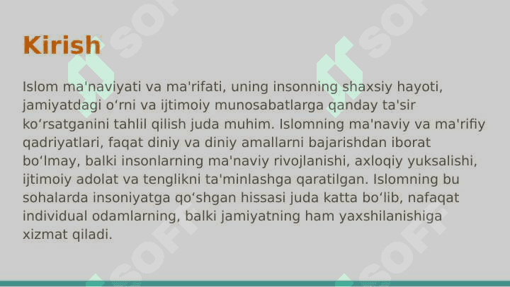 Islom ma'naviyati va ma'rifatining shaxs va jamiyat munosabatlariga ta'siri 2