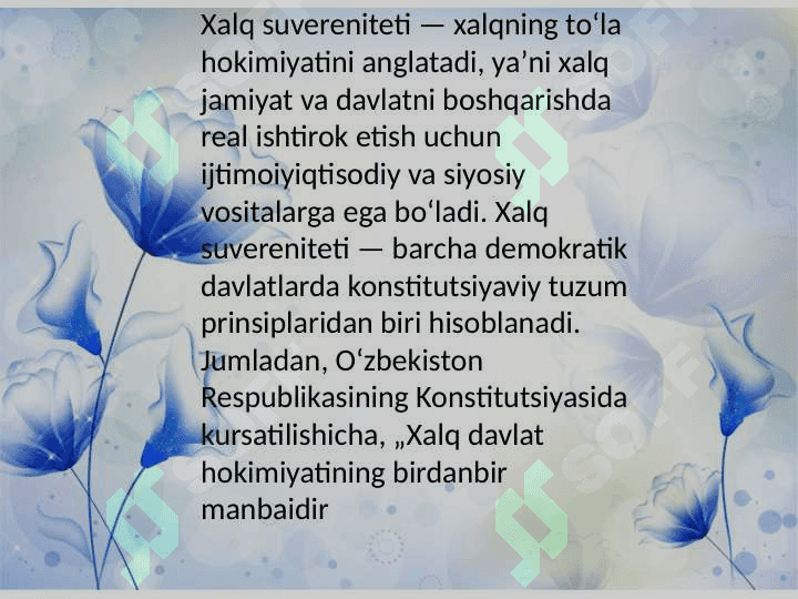 Oʻzbekiston suveren demokratik huquqiy ijtimoiy davlat 6