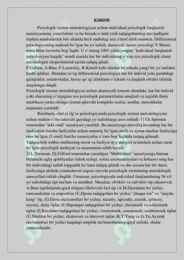 Psixologik xizmat fani rivojlanishining ilmiy tarixiy asoslari 3