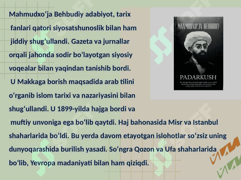 Behbudiyning hayot yo'li, asarlari 4
