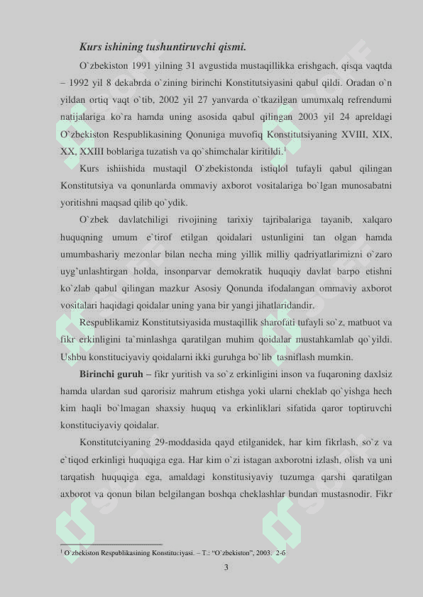 Oʻzbekiston ommaviy axborot vositalari faoliyatini demokratlashtirish 3