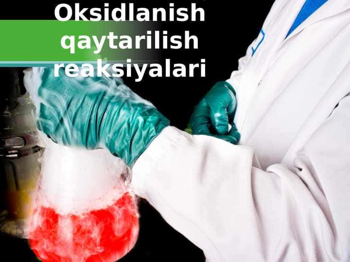 Oksidlanish-qaytarilish reaksiyalari+ 1
