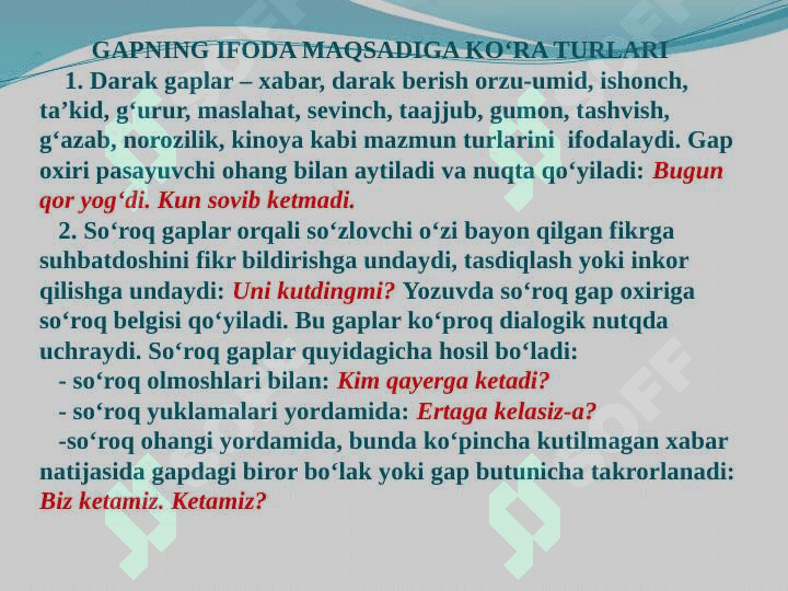 Gap mavzusi yuzasidan amaliy mashgʻulot 6