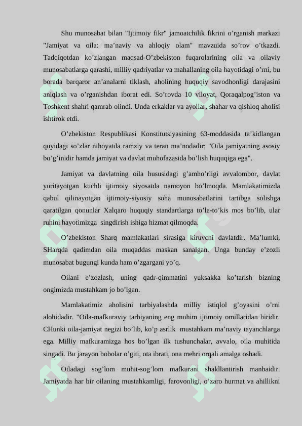 Oila huquqi tushunchasi. Oila huquqida oilaviy – huquqiy munosabatlar 3