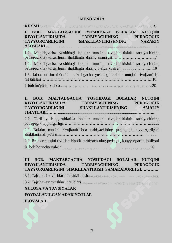 TARBIYACHILARNI MAKTABGACHA YOSHIDAGI BOLALAR NUTQINI RIVOJLANTIRISHDAGI PEDAGOGIK TAYYORGARLIGINI SHAKLLANTIRISH 2