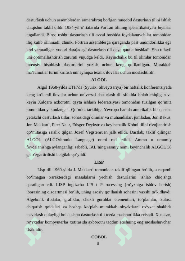 Tanlangan sanalarda yuz bergan muhim voqealar haqida ma'lumot beruvchi dastur ishlab chiqish 8