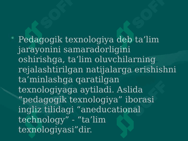 Ta’limning konseptual asoslari 2