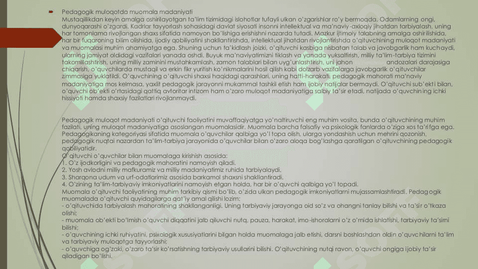 Pedagogik muloqotda muomala madaniyati 2