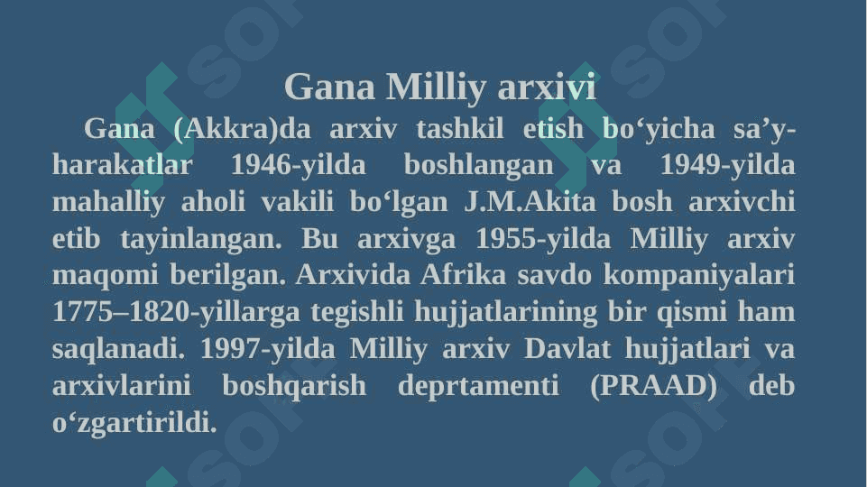 Yangi davrda Afrika mamlakatlarida arxiv ishi 3