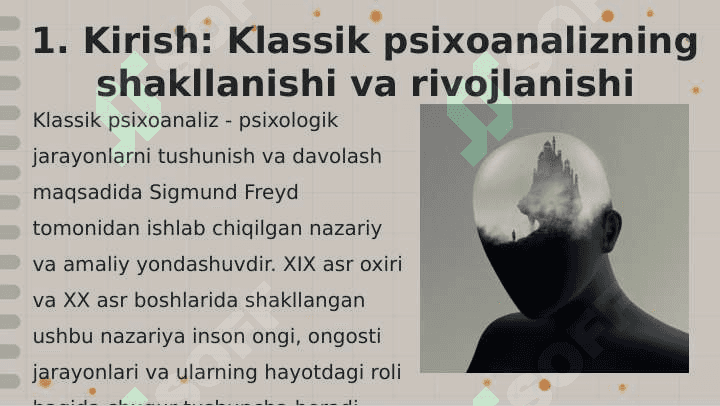 Klassik psixoanaliz va uning modifikatsiyalari 2
