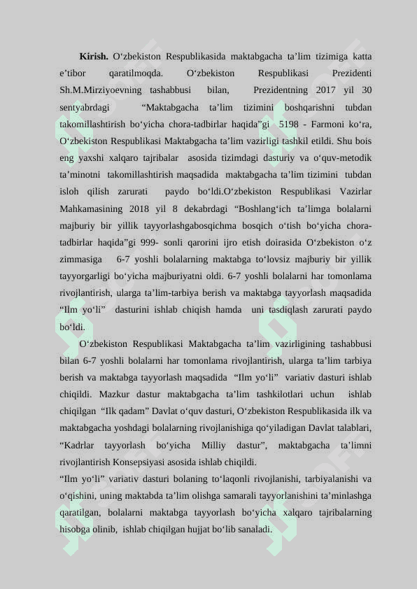 Ilm yoʻli variativ dasturi asosida maktab maktab taʼlimiga tayyorlanishning oʻziga xosligi 5