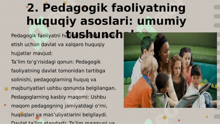 Pedagogik faoliyatning kasbiy-huquqiy asoslari 3