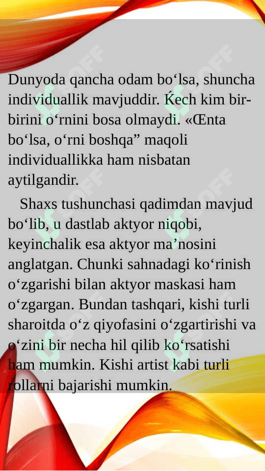 Shaxs psixologiyasi 6