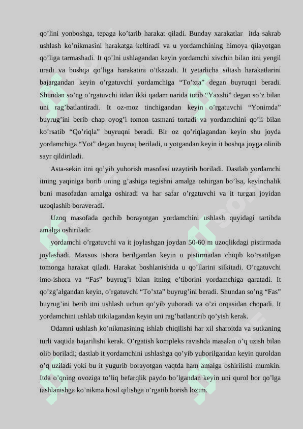 XIZMAT ITLARINING MAXSUS DRESSIROVKASI QILISH. 4