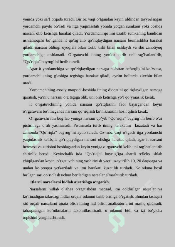 XIZMAT ITLARINING MAXSUS DRESSIROVKASI QILISH. 7
