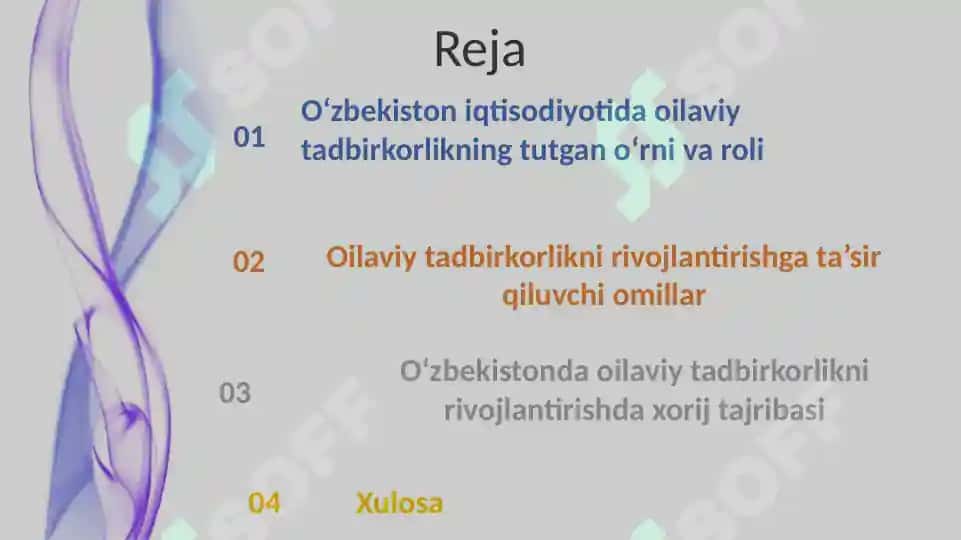 O’zbekistondagi oilaviy tadbirkorlikni rivojlantirishning o‘ziga xos sifatlari 2