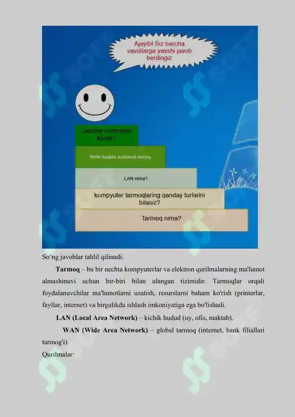 Tarmoq kompyuterlari,Lokal hududiy(Local area networks) va global hududiy tarmoq (Wide area networks) turlari haqida ma’lumot 8