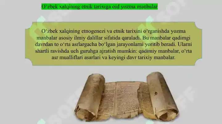 O‘zbek xalqining etnogenezi va etnik tarixiga oid eng muhim manbalar 7