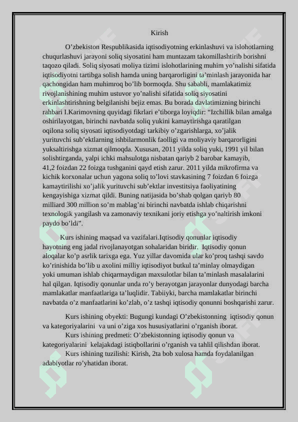 Iqtisodiy qonunlar va kategoriyalar, ularning bilishdagi ahamiyati 3