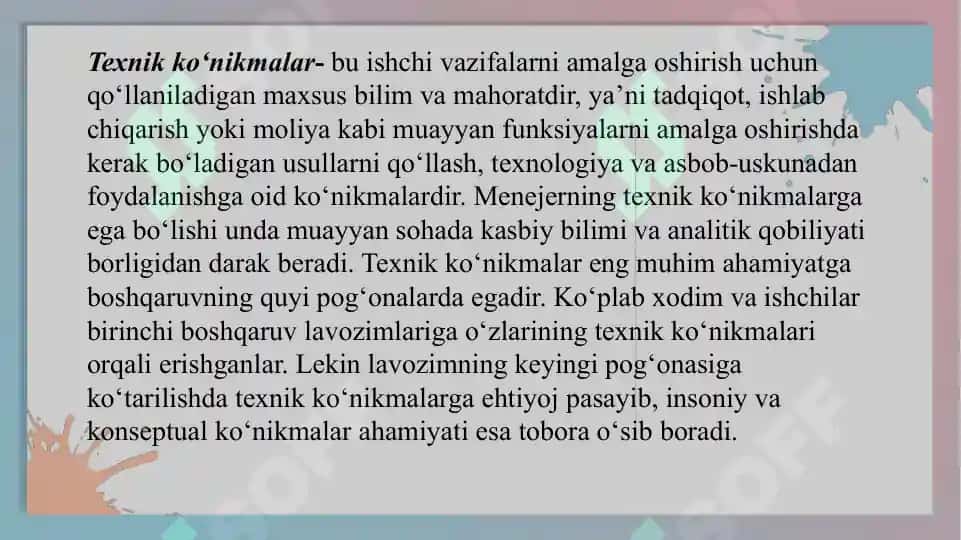 San’at sohasida ijodiy ishlab chiqarish jarayonlarini boshqarish 4