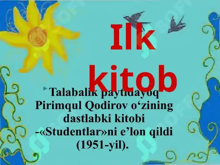 Pirimqul Qodirov mahoratli romannavis 6