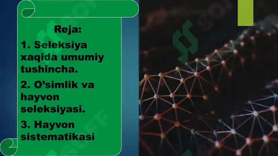 Hayvon va o’simliklar seleksiyasida biologiyaning o’rni 2